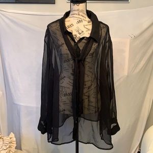 White Stag women’s plus size sheer blouse